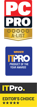 PC PRO A-list award, IT PRO product of the year and Editors Choice award.