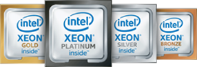 Intel Xeon Platinum, Gold,Silver and Bronze Processors.